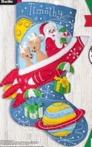 DIY Bucilla Rocket Ship Santa Space Christmas Delivery Felt Stocking Kit 89237E - £27.63 GBP