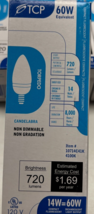 TCP 60W Non Dimmable 4100K Candelabra Light Bulb 120V - $12.59