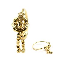 Pendantes Style 14K Véritable or Massif Indien Nath Femme Nez Anneau - £49.70 GBP