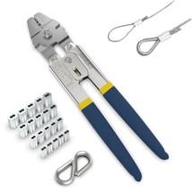 SANUKE Wire Rope Crimping Swaging Tool Cable Crimps up to 2.2mm(2/32inch) wit... - £40.09 GBP