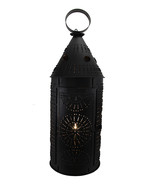Zeckos Blackened Finish Punched Tin Electric Candle Lantern 21 Inch - £67.17 GBP