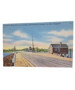 Postcard Grand Isle Bridge Between North Hero And Grand Isle Vermont Linen - $6.98
