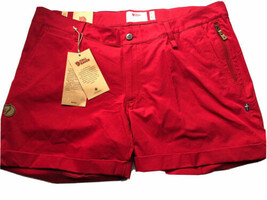 Fjallraven Women&#39;s Abisko Stretch Shorts Red Size 48 US 37 New NWT - $59.34