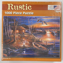 Rustic Droppin' In Ray Mertes 1000 Piece 26 5/8" x 19 1/4" Puzzle - NEW / SEALED - $27.00