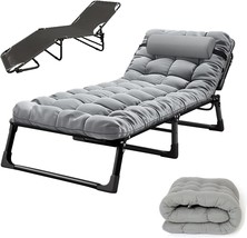 Soliles Reclining Chairs with Mattress,Outdoor Patio Folding Lounge Chair for - £122.58 GBP