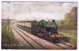 Postcard Train Flying Scotsman GWR Oilette - $3.95