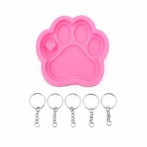 with Keyring Cat Paw Resin Crafts Jewelry Making Silicone Mould Clay Mold Candy  - £8.37 GBP