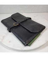 Vintage Daines Hathaway Wet Pack 10&quot; Black Leather Green Interior Pocket... - £93.23 GBP