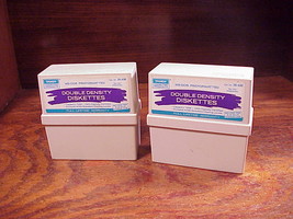 Pair of Vintage Tandy Computer 3 1/2 Inch Diskette Storage Cases, empty,... - $6.95