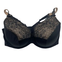 Curvy Couture 42G 1017 Tulip Lace Push Up Balconette Bra Underwire Lace Overlay - £11.30 GBP