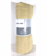 BEIGE Lightweight FLEECE THROW BLANKET 50” X 60” for CAR PET SOFA - $230.34 MXN
