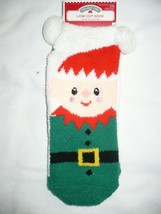 Holiday Time Women&#39;s Low Cut Cozy Socks Shoe Size 4-10 Elf 1 Pair So Soft - $9.85