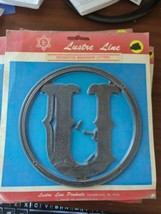 Vintage 6&quot; Lustre Line NOS Decorative plastic Letter &quot;U &quot; - £7.89 GBP