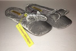 Women&#39;s Slippers House Catherine Malandrino Size 7-8 Med Velvet Gray W B... - $19.68