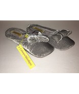 Women&#39;s Slippers House Catherine Malandrino Size 7-8 Med Velvet Gray W B... - $19.68