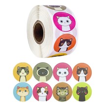 500pcs Cute Cat Stickers 1 inch Round Reward Stickers for Teacher Praise Student - £6.72 GBP+