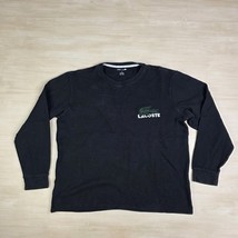 Lacoste Thermal Shirt Black Sleepwear Waffle Long Sleeve Large Alligator... - €25,49 EUR