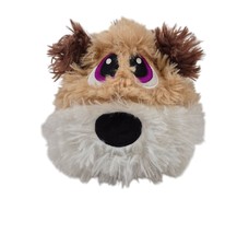 Zoomworks Stuffies Plush Dog Toy Tan White Stuffed Animal Zippered Mouth 2014 - £7.65 GBP