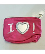 Avon Makeup Bag Pink Canvas Travel Purse Zipper Case I Heart - $130.95 MXN