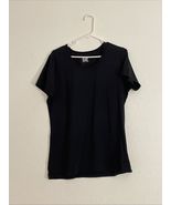 32 Degrees Cool T-shirt Top Athletic Short Sleeves Black Scoop Neck XL - $178.84 MXN