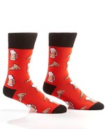 Beer Pizza Yo Sox Men&#39;s Premium Crew Socks Fits Size 7-12 Cotton Blend - $13.37 CAD