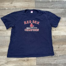 LAT 2007 World Series Champions Boston Red Sox T-Shirt Mens XL Blue MLB - £8.06 GBP
