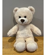 Build a Bear 16&quot; White Cream Teddy Bear Brown Nose 2014 Plush Stuffed An... - $12.86