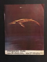 Experimental Interspecies Music Whalescapes Orig. 1977 Toronto Concert Poster - £78.65 GBP