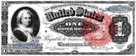 Currency Bank Note - US $1.00 Dollar Silver Certificate (1886) Poster 10... - $19.99