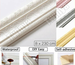 3 D WALL BORDER Foam Sticker Self-adhesive Kitchen Home Decor Waterproof... - $25.74