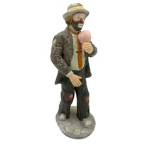Vintage Emmett Kelly clown hobo cotton candy 8&quot; figurine - $24.72