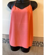 TIBI Salmon Pink Racerback Tank 100% Silk SZ 2 NWOT - $78.21