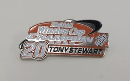 Vtg 2002 NASCAR Winston Cup Champion Tony Stewart Hat Lapel Pin &quot;Smoke&quot; #20 - £3.99 GBP