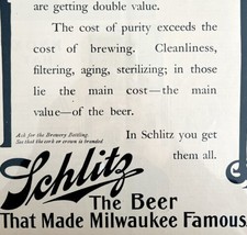 Schlitz Milwaukee Beer 1905 Advertisement Price Value Brewery Life DWCC11 - £31.97 GBP