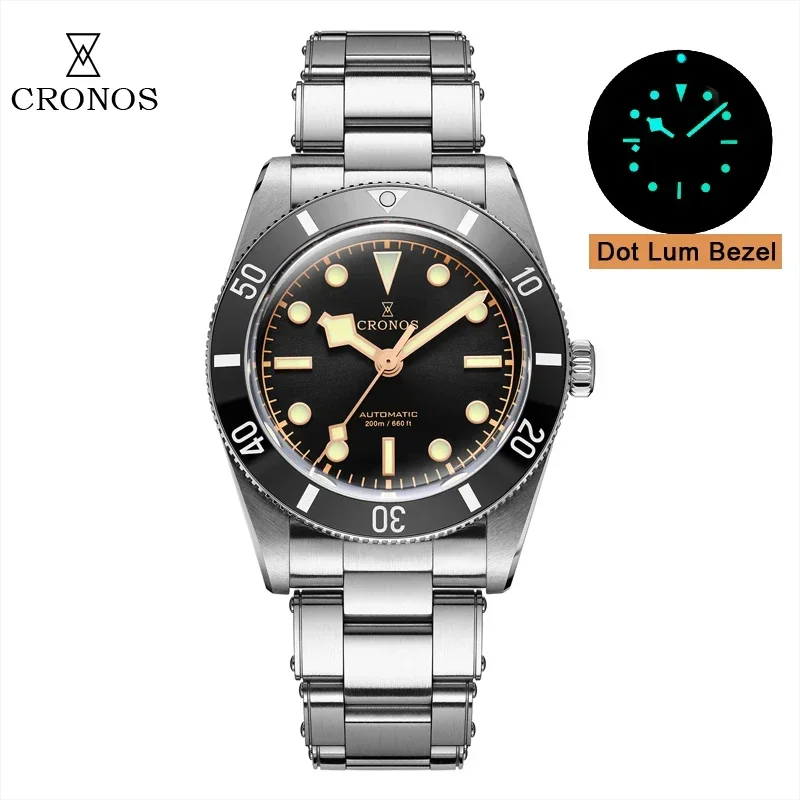 Cronos BB54 Luxury Watch For Men 37mm Vintage Automatic Wristwatches Fem... - £368.73 GBP