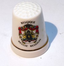 Porcelain Thimble Souvenir Belgium Belgie  Belgique - $19.33