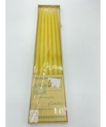 Vintage Williamsburg Soap &amp; Candle Co Handcrafted Slim Yellow Tapers Six - £19.53 GBP