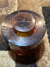 vintage Yves Rocher branded faux tortoiseshell powder puff pot - $24.75