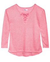 Epic Threads Big Kid Girls Lace up Sweater Knit Top Size X-Large Color Pink - $25.25