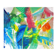 Betsy Drake Abstract Palms Fleece Throw - £51.43 GBP