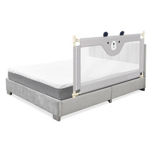 57&quot; Bed Rails For Toddlers Vertical Lifting Baby Bedrail Guard W/ Lock Grey - £63.06 GBP