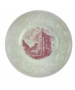 Vintage Wedgwood Smith College Plate Great Tower Red Transferware 10-1/2... - £29.37 GBP