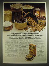 1974 Quaker 100% Natural Cereal Ad - The most delicious gathering of grains - £14.55 GBP