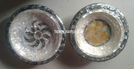 Set of 2 Marble Fruit Bowls, Mother-of-Pearl Stone,...-
show original ti... - $550.81