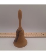 Wooden Bell 5.5&quot; Tall Hand carved turned w/Wood Clapper - $231.19 MXN