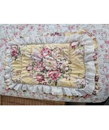 Vintage Ralph Lauren Yellow Background Roses Floral Pillow Sham ~ minor ... - $17.82