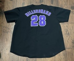 Vintage True Fan Hillenbrand Diamondbacks Jersey Men&#39;s Size XXL Black Bu... - $81.45 CAD