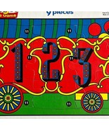 1997 Bingo Patch Circus Puzzle Train Car 123 Vintage Frame Tray 9 Pcs GstRm - $44.45 CAD