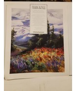 Mark Boyle Mt. Rainier At Spray Park Watercolor Art Print Artwork 23&quot; x 19&quot; - £19.62 GBP