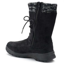 Womens Boots Snow Winter Water Resistant Suede Itasca Black Mid Calf $80... - £35.61 GBP